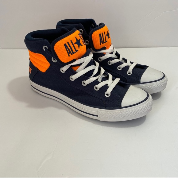 Converse High Tops Orange and Blue Unisex